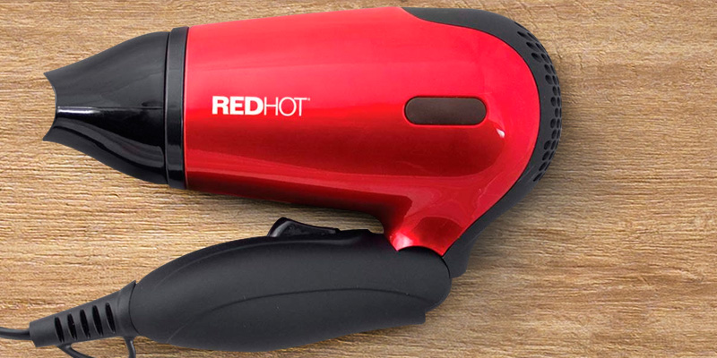 Red Hot 37070 Professional Style Compact 1200W Travel Hair Dryer in the use - Bestadvisor
