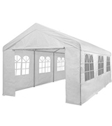 Outsunny 01-0805 Garden Gazebo Marquee Party Tent Wedding Portable Garage Carport shelter Car Canopy Outdoor Heavy Duty Steel Frame Waterproof Rot Resistant