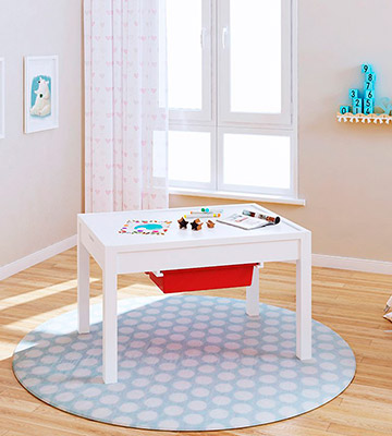 UTEX 2-In-1 Kid Activity Table with storage compartment - Bestadvisor