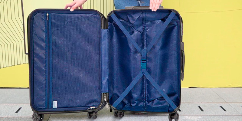 Coolife Expandable Hard Shell Suitcase with TSA Lock in the use