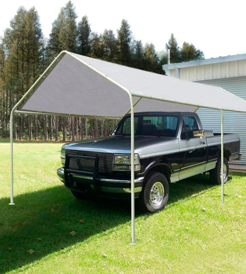 Quictent 3x6M Heavy Duty Carport White Portable Garage Steel Frame Car Shelter Outdoor Car Canopy With Waterproof Tear Resistance Cove - Bestadvisor