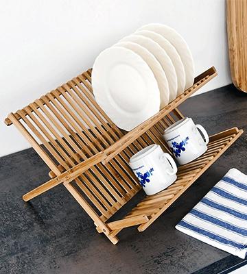 Review of Relaxdays Bamboo Foldable Dish Rack