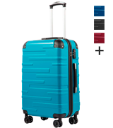 Coolife Expandable Hard Shell Suitcase with TSA Lock